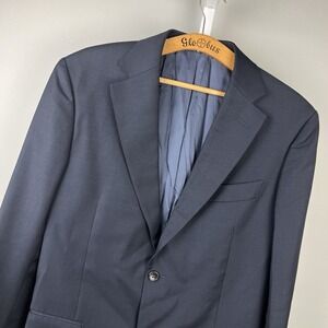 SUITSUPPLY Lazio Mens‎ 42L Blazer Suit Jacket Navy Blue Pure Wool Super 110's